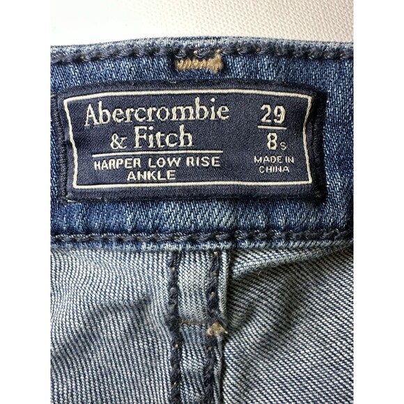 Abercrombie & Fitch Jeans Harper Low Rise Ankle Distressed Women’s 29/8 SHORT - Picture 5 of 11